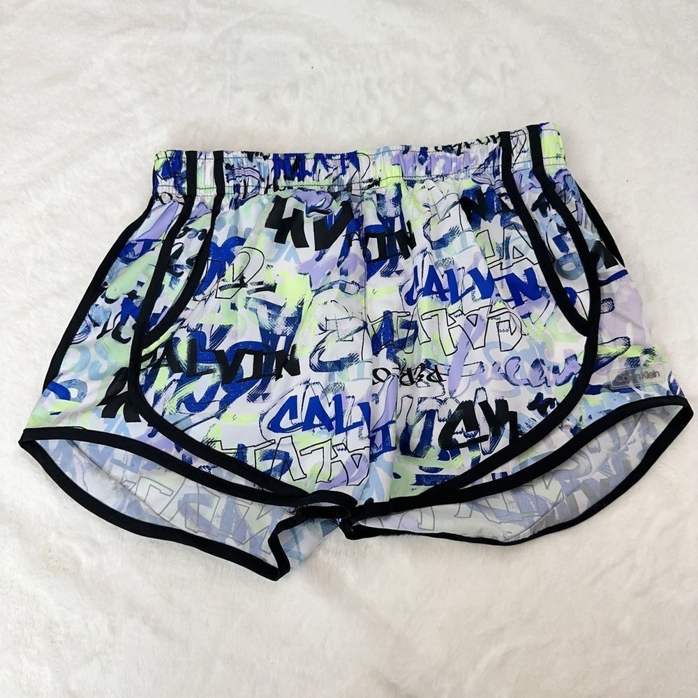 NWT 2 Calvin Klein Women's Comfortable Fashion Print Running Shorts Size XS - Picture 2 of 9